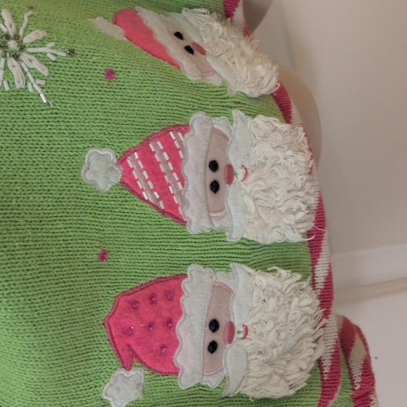 Vintage Heirloom Collectibles Santa Christmas Cardigan Sweater - Picture 2 of 16